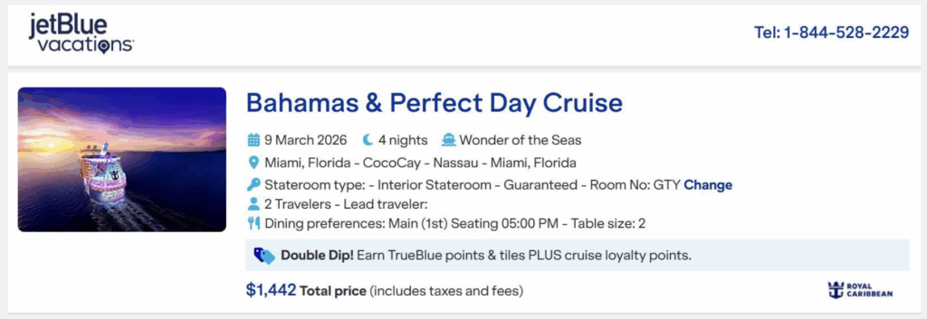 Booking a cruise with TrueBlue Travel