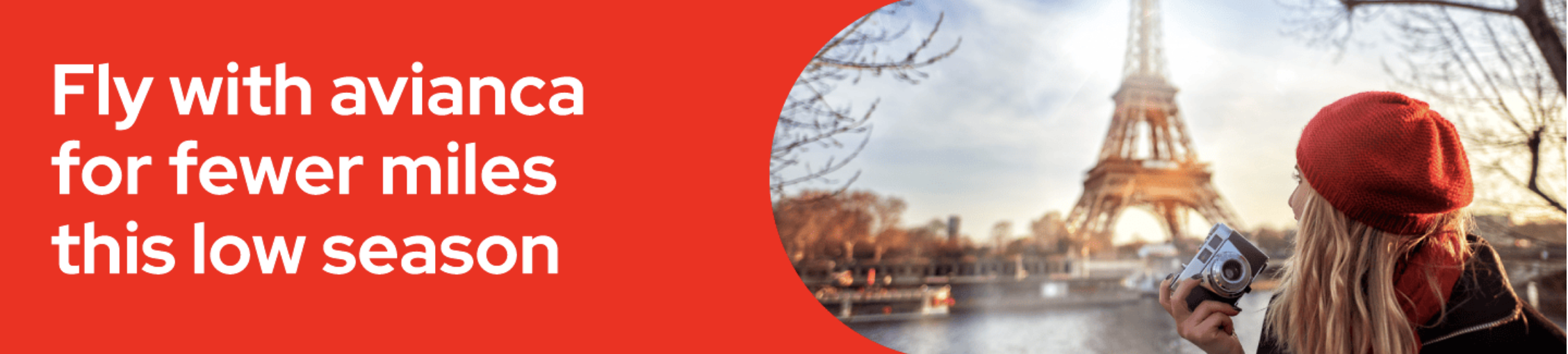 A screenshot showing the Avianca promotion banner