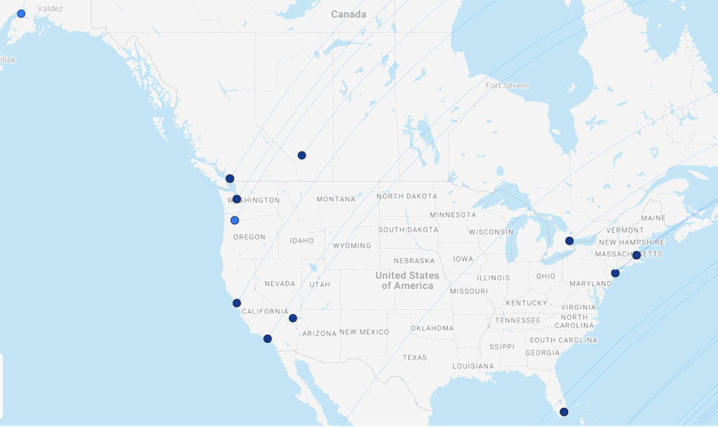 Condor destinations in the U.S. and Canada.