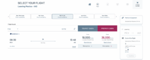 An example Aeromexico redemption. 18,000 points in economy, 36,000 points in first class. Plus 2530 MXN in fees.