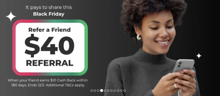 TopCashBack Referral banner.