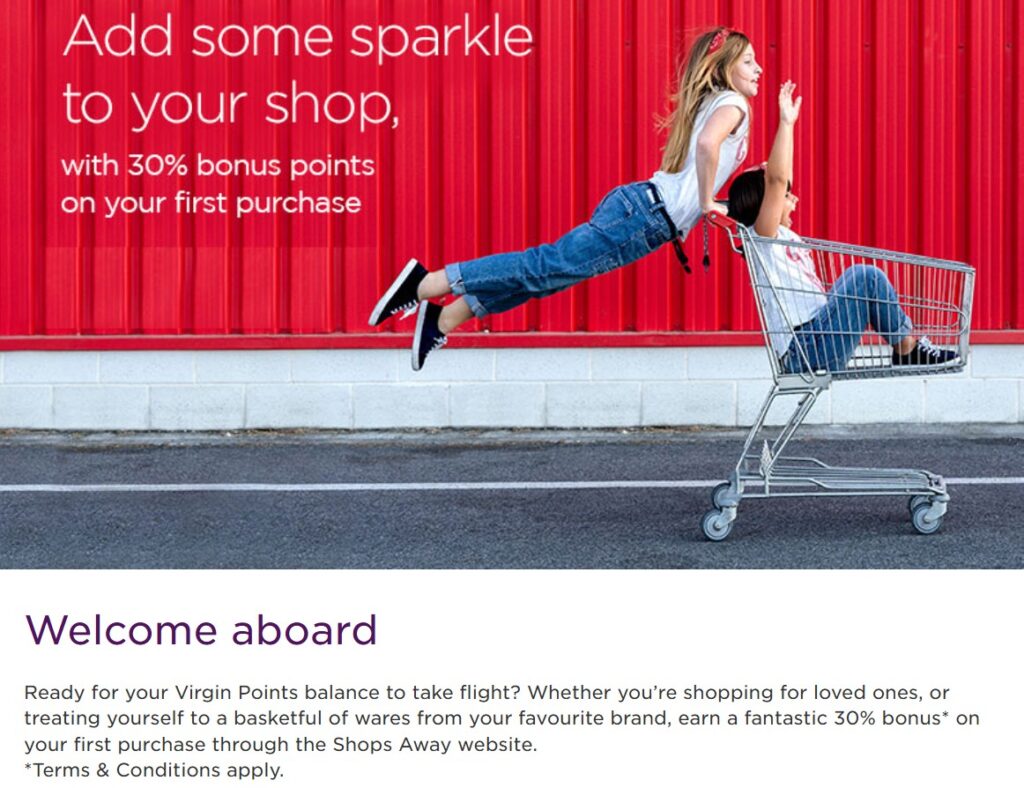 Virgin Atlantic Shops Away 30 Bonus Points