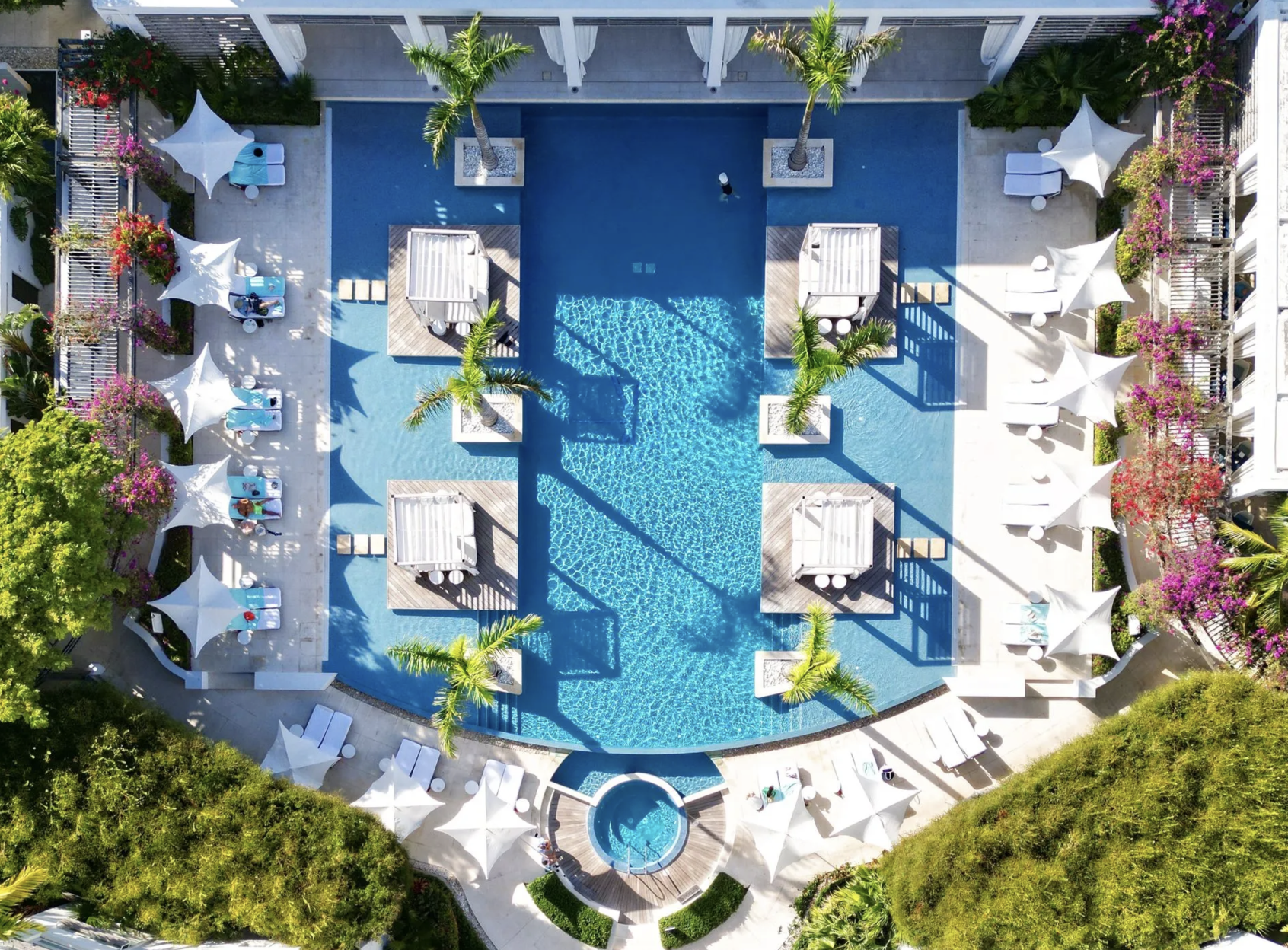 Aerial view of the Wymara Resort and Villas