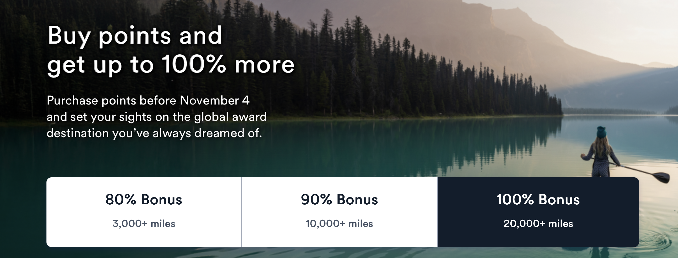 Buy Alaska Airlines Atmos Rewards points with a bonus banner.