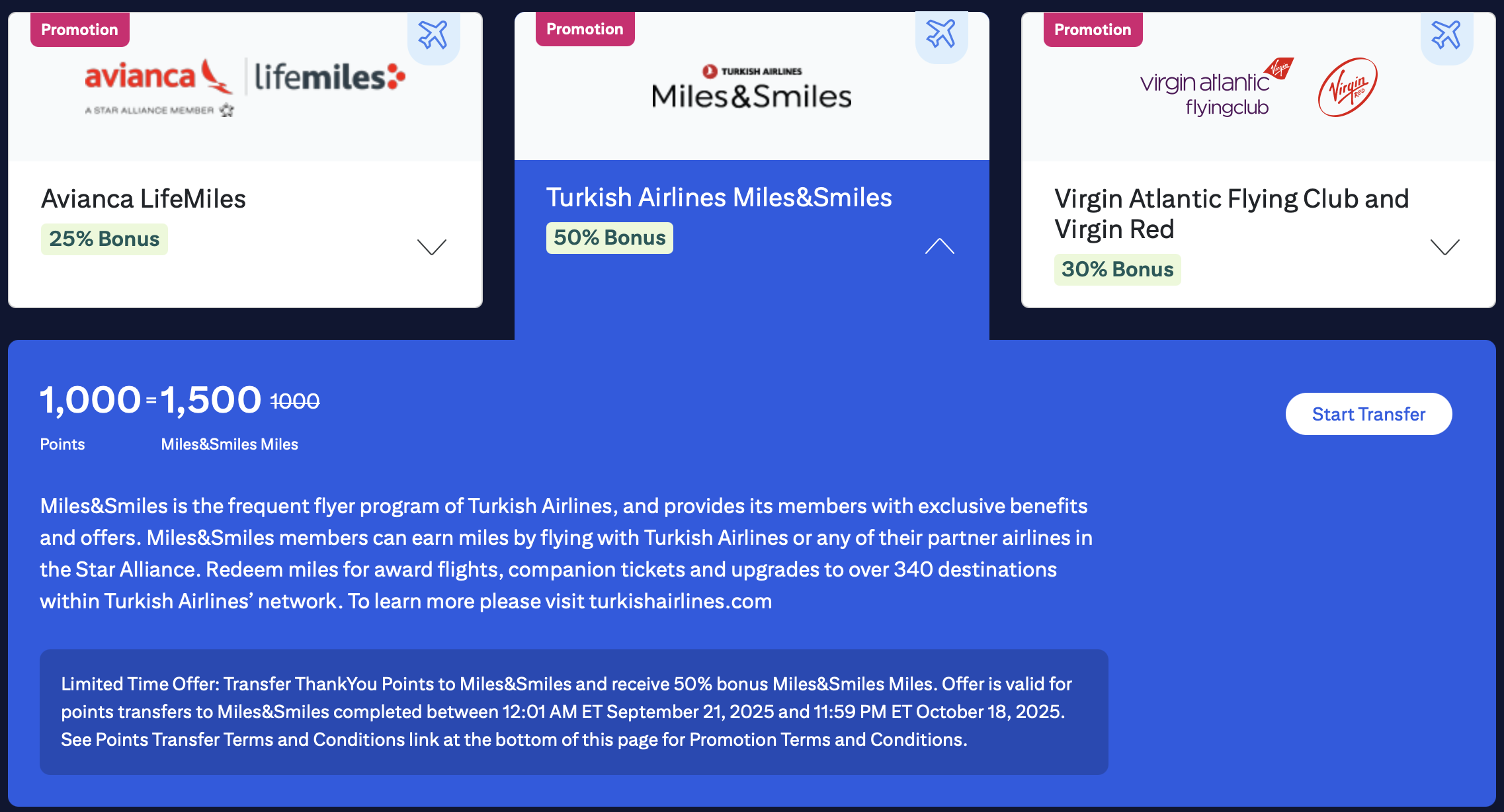 Citi/Turkish transfer bonus