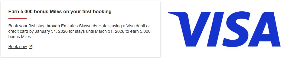 Emirates 5,000 Miles with One Hotel Stay Promotion