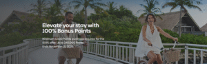 Screenshot of banner to buy Hilton points with a 100% bonus