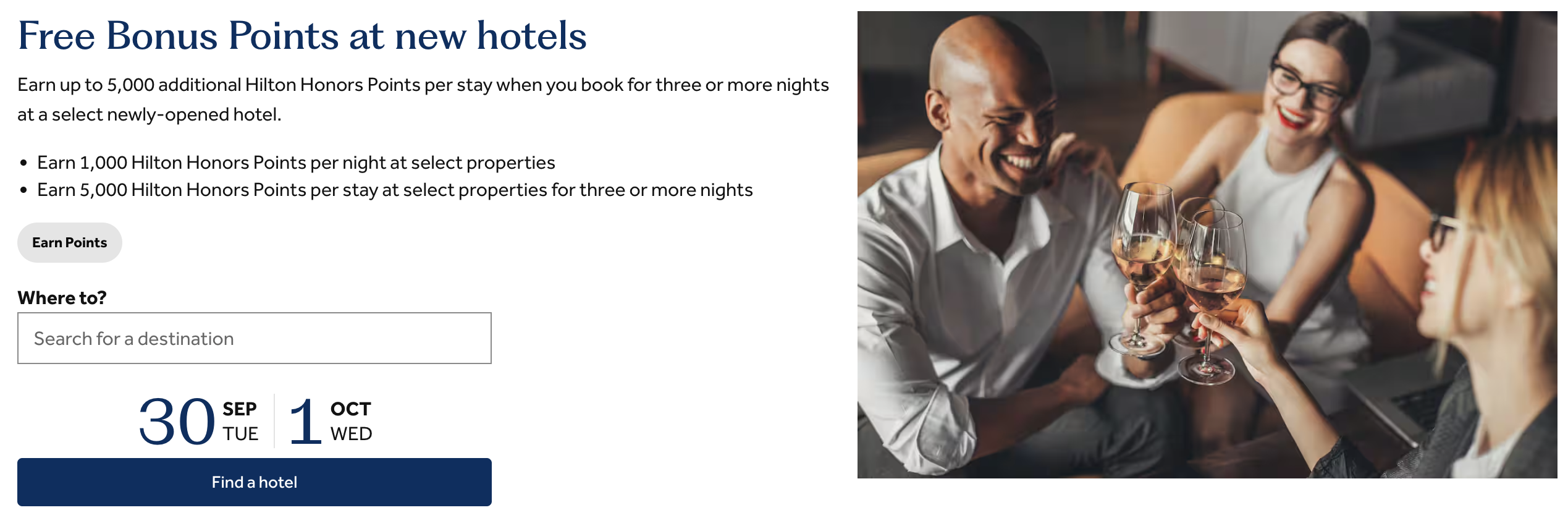 Hilton new hotels bonus promo