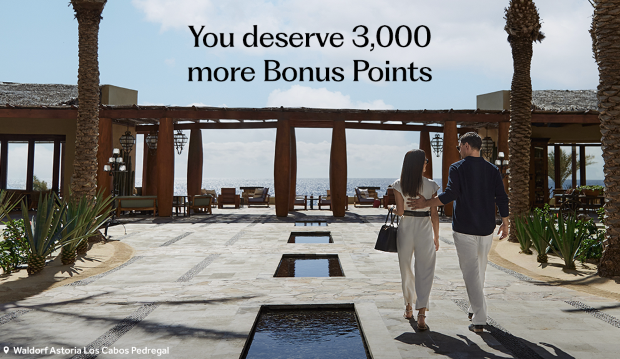 Targeted Hilton promo landing page for 3k bonus points.