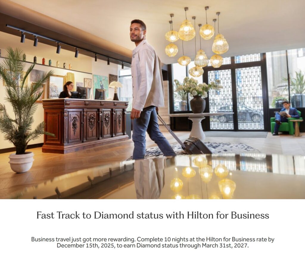 Hilton for Business Diamond Elite Fast Track Offer