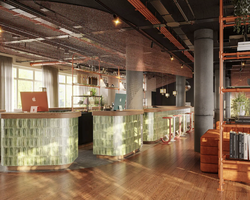 Lobby at the Me and All Hotel Berlin East Side.
