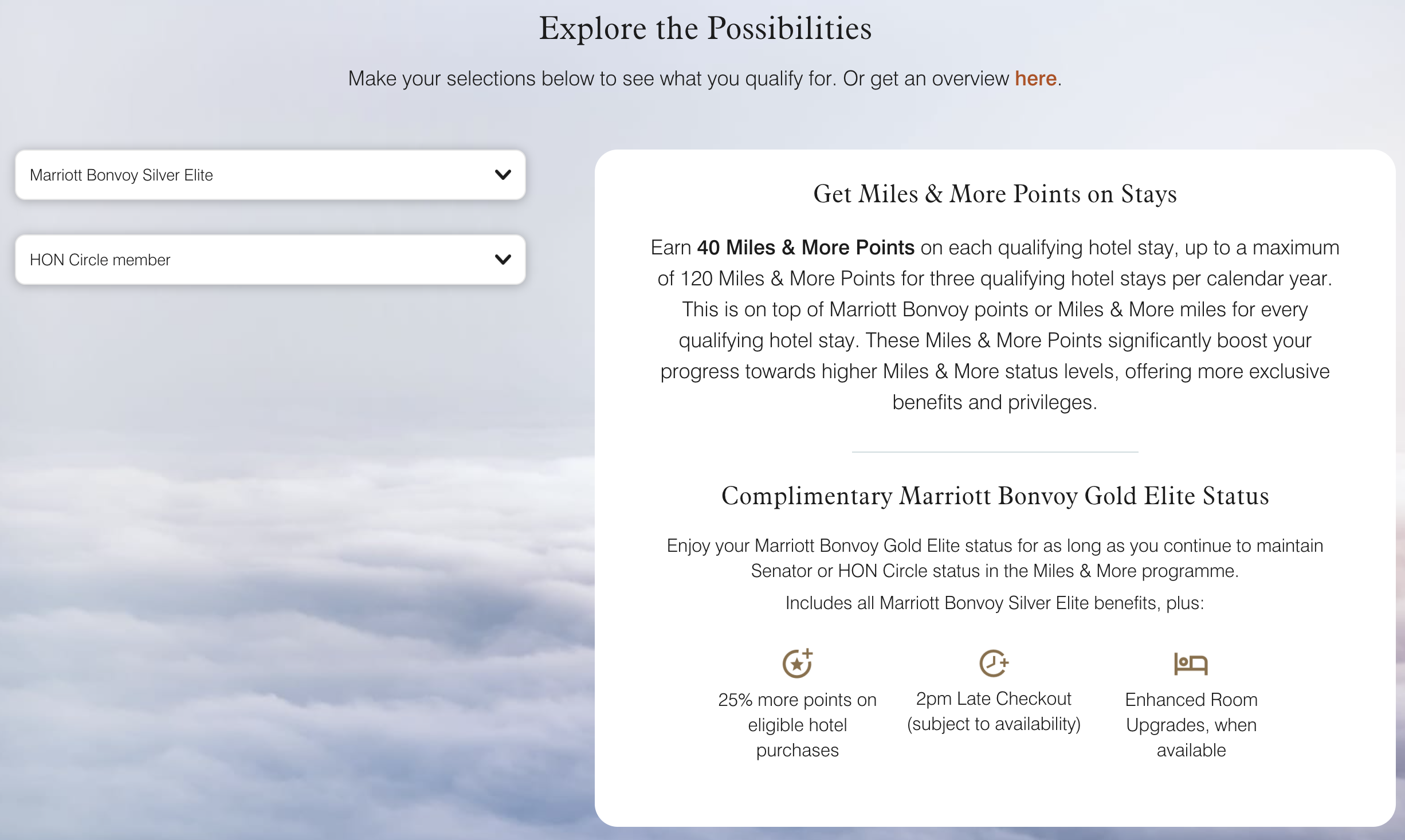 Marriott/Lufthansa reciprocal benefits