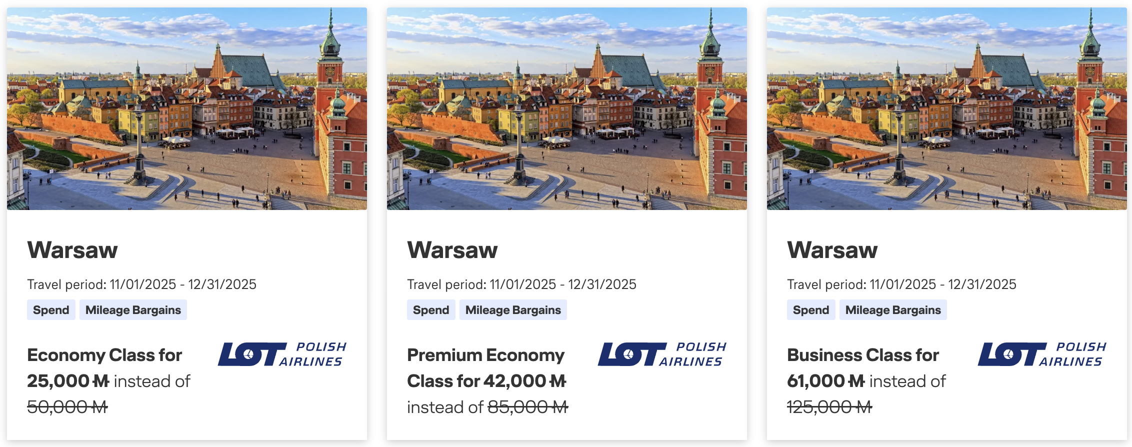 Miles & More Mileage Bargains for October 2025.