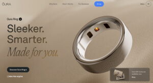 Screenshot from the Oura site showing its latest iteration of a wearable ring.