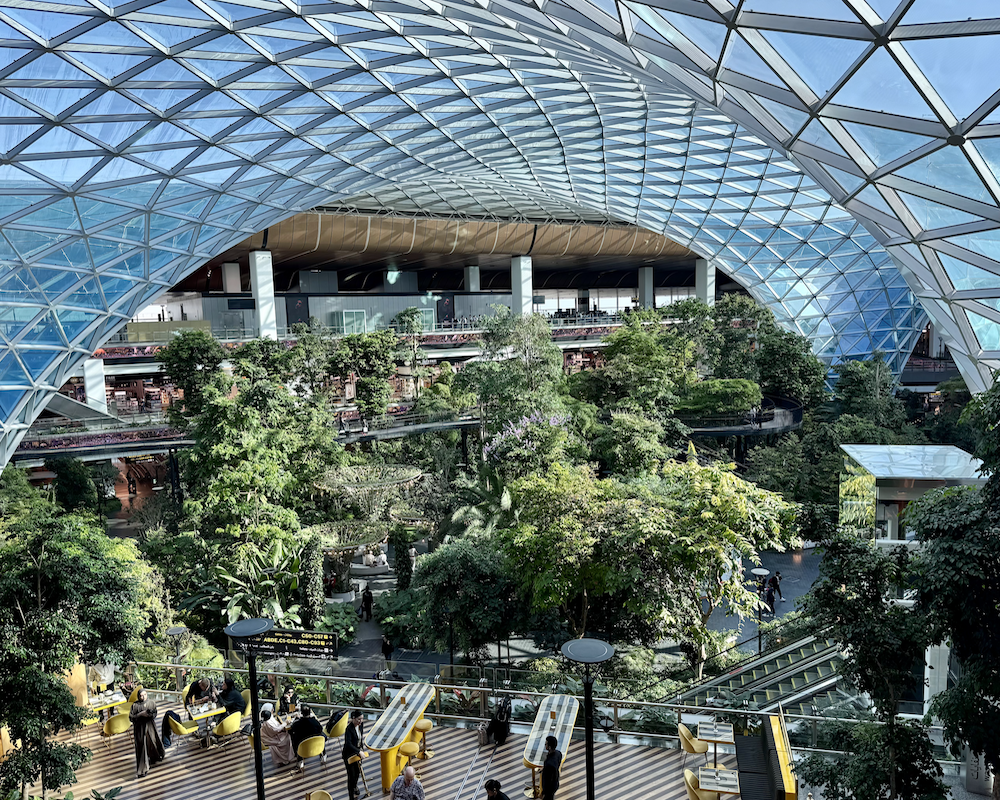 View from the Al Mourjan Garden Lounge at DOH.