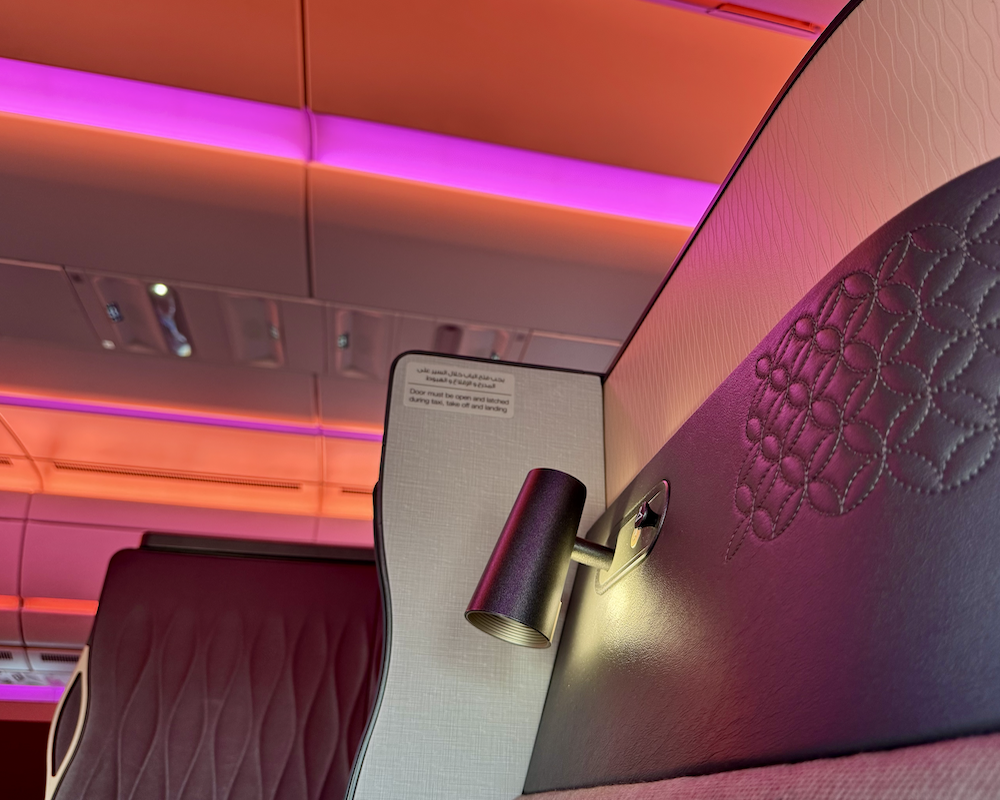 Side wall of a Qsuite pod.