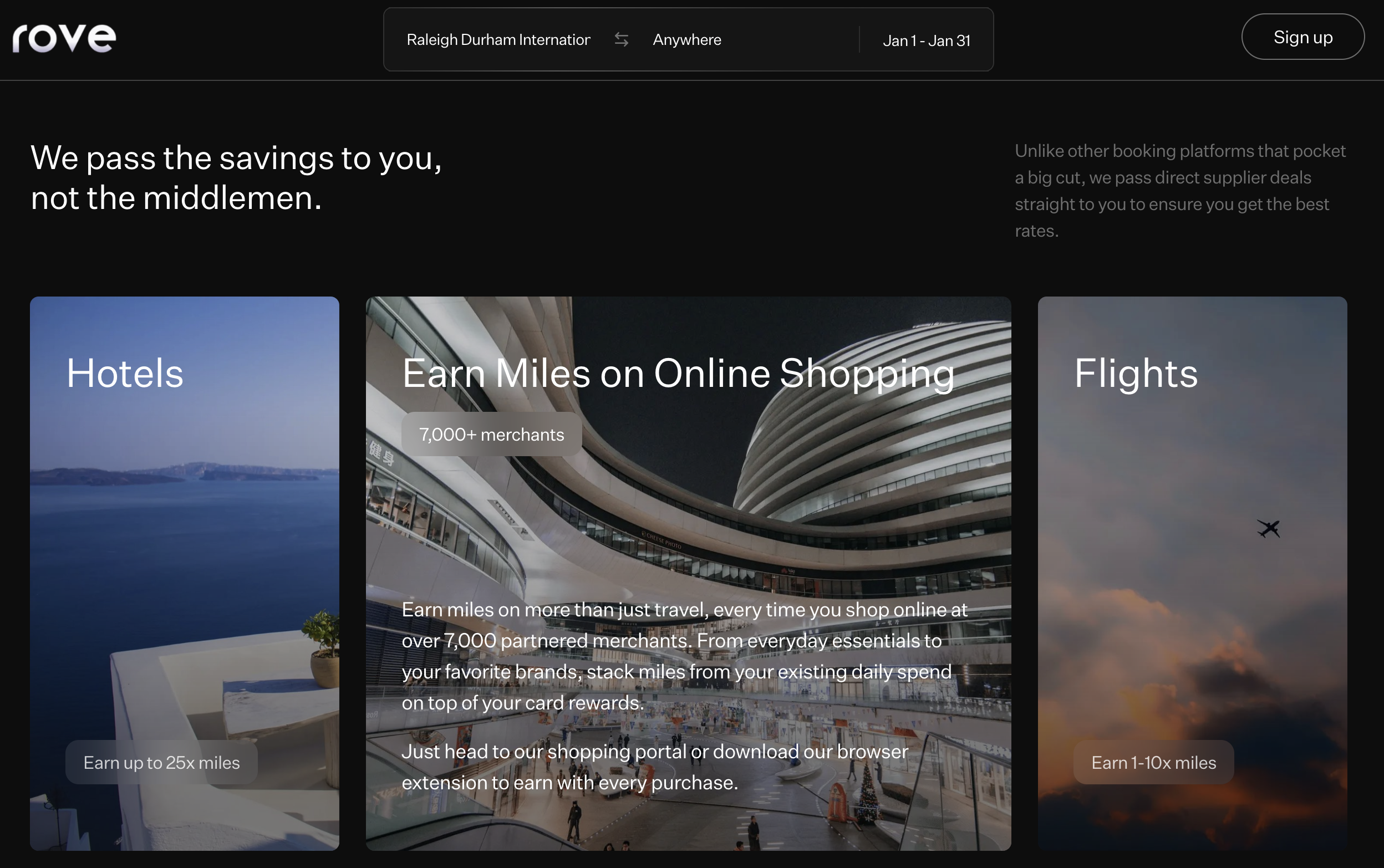 Rove Miles homepage
