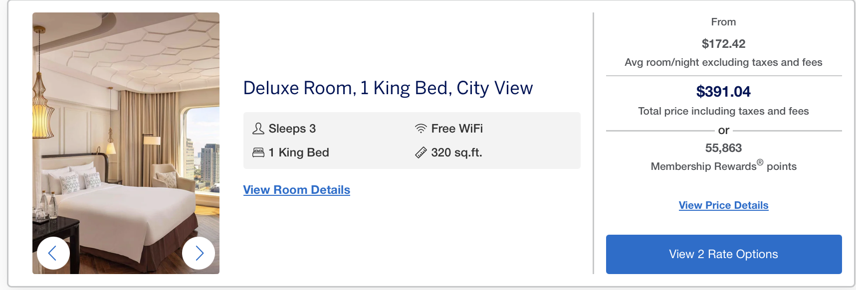 A room at the Hotel des Arts Saigon