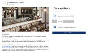 10% at Le Meridien