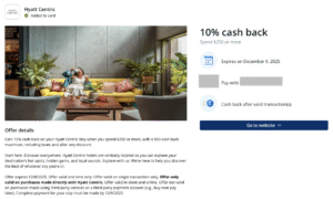 10% at Hyatt Centric