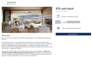 $70 at Hyatt Miraval