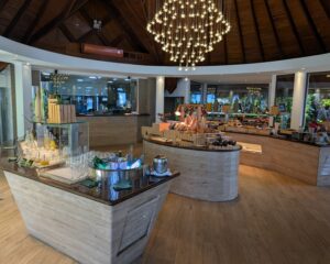 Breakfast at Baros Maldives Lime restaurant