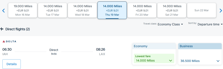 A Delta flight, bookable on Flying Blue