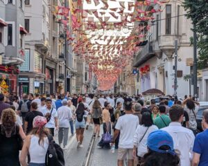Istiklal street in Istanbul, Turkey