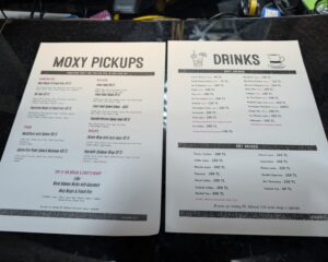 Food and drink menu at Moxy Istanbul Beyoglu