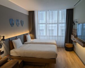A room at Moxy Istanbul Beyoglu in Turkey