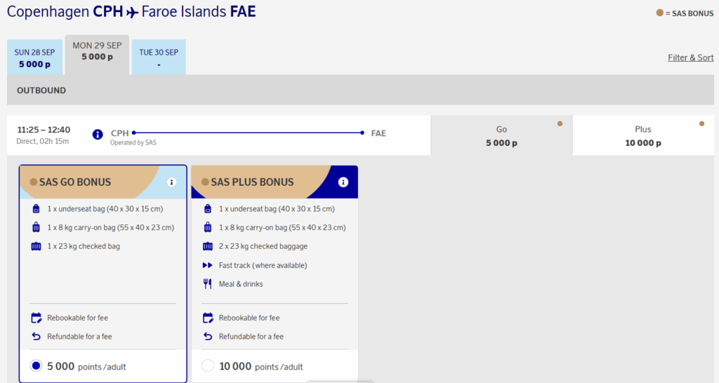 Copenhagen to Faroe islands on SAS