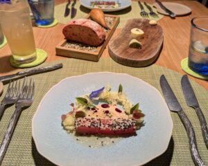 Eating at Leaf restuarant