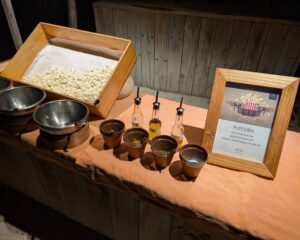 Popcorn with movie night at Six Senses Laamu in the Maldives