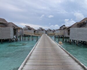 Overwater villas at Six Senses Laamu in the Maldives