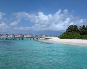 Overwater villas at Six Senses Laamu in the Maldives