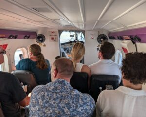Flying a sea plane to Six Senses Laamu in the Maldives
