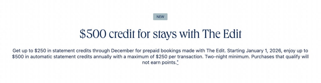 Screenshot of the Chase Sapphire Reserve application page showing the $500 The Edit by Chase credit