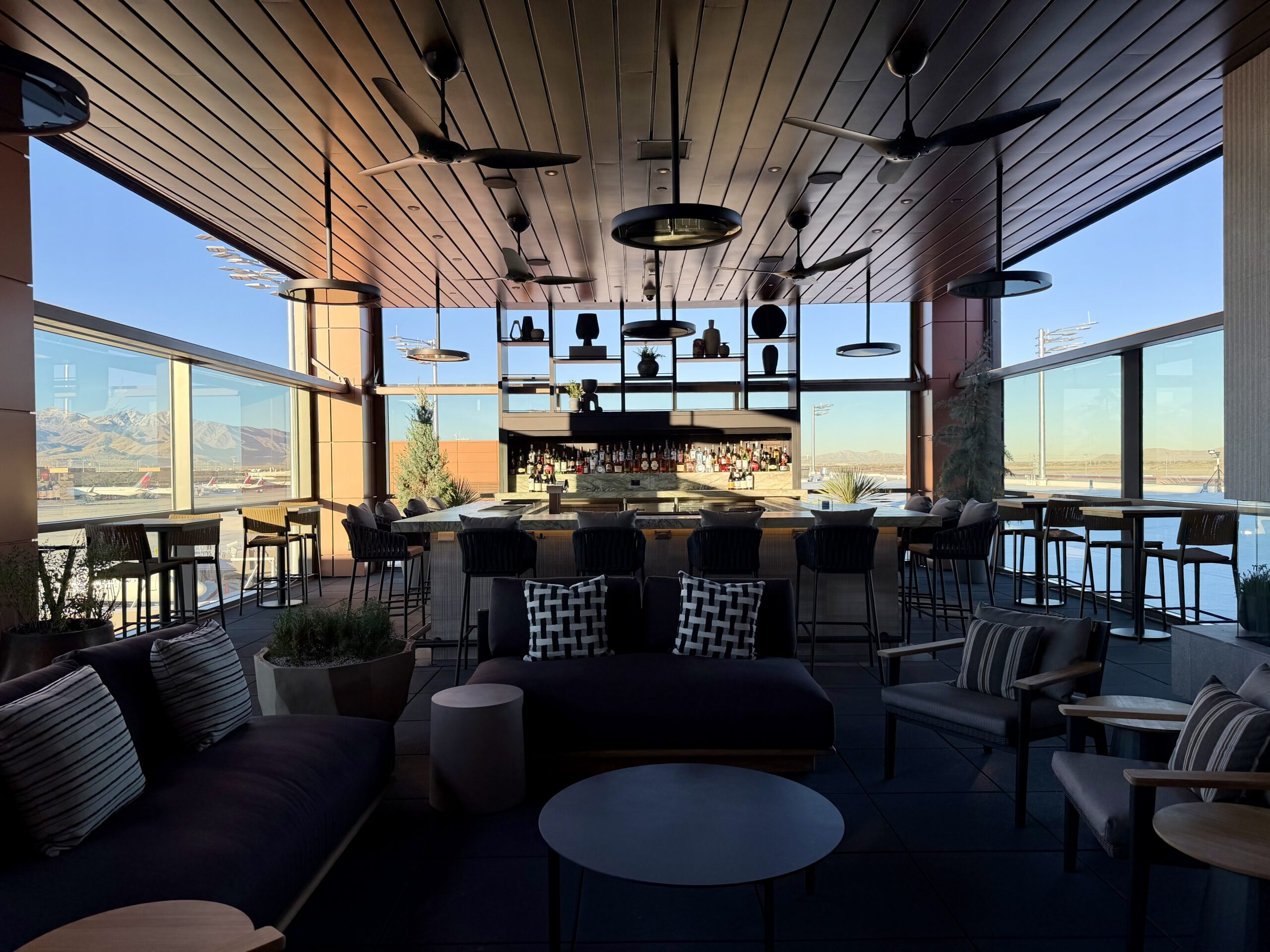 Amex Centurion Lounge SLC outdoor terrace.