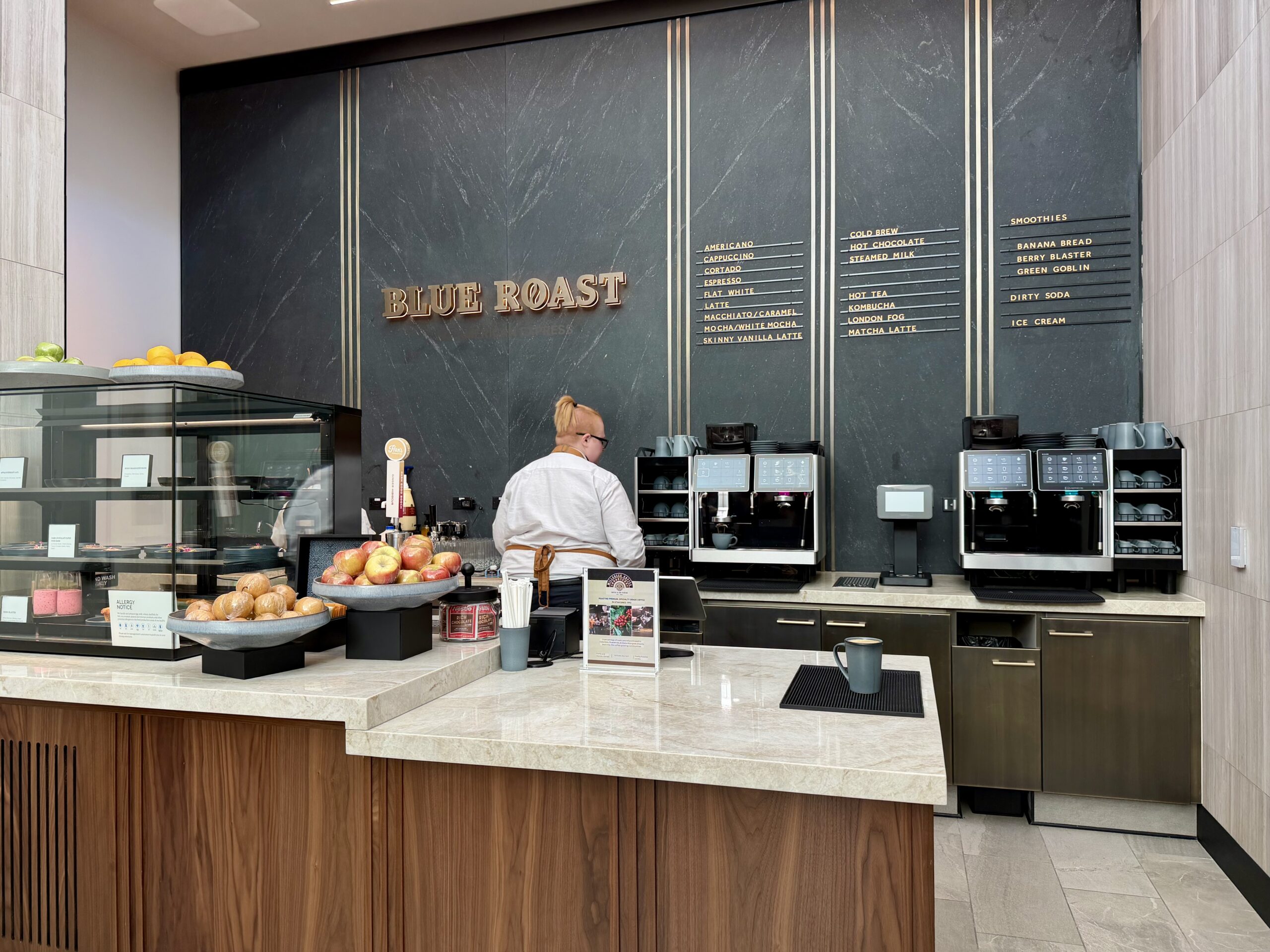 Amex Centurion Lounge SLC coffee shop.