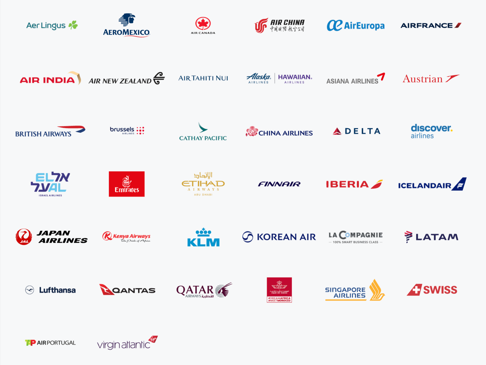 Airline eligible for the Amex International Airline Program