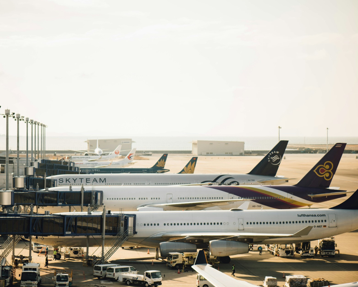 Multiple Aircraft at the gate at the airport