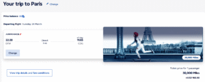 Flying Blue Promo Rewards award pricing from Detroit to Paris