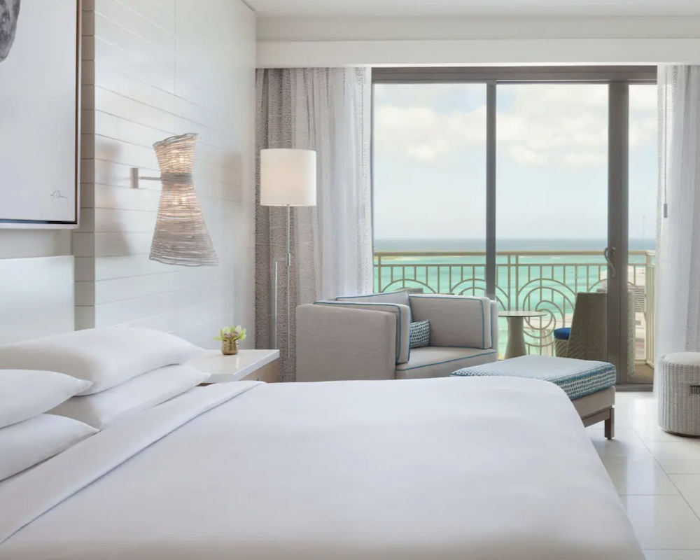 Bedroom at the Grand Hyatt Baha Mar.