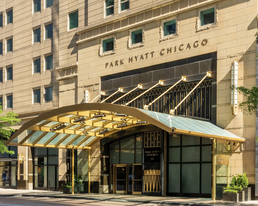 Entrance to the Park Hyatt Chicago.