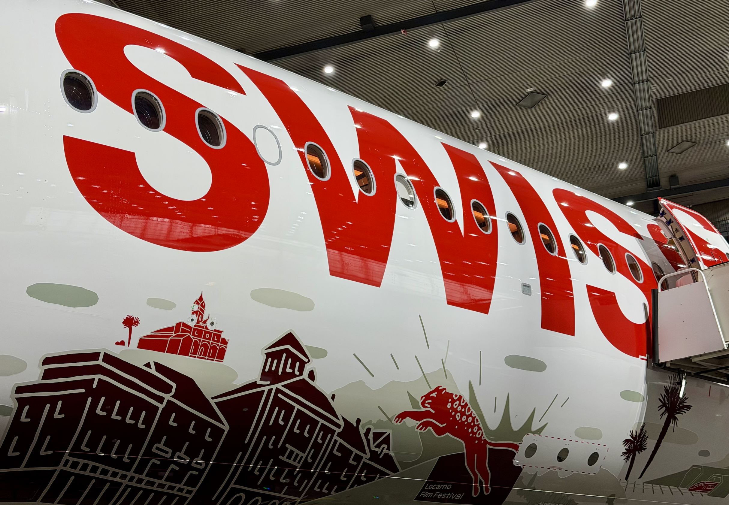 SWISS A350 "SWISS" logo