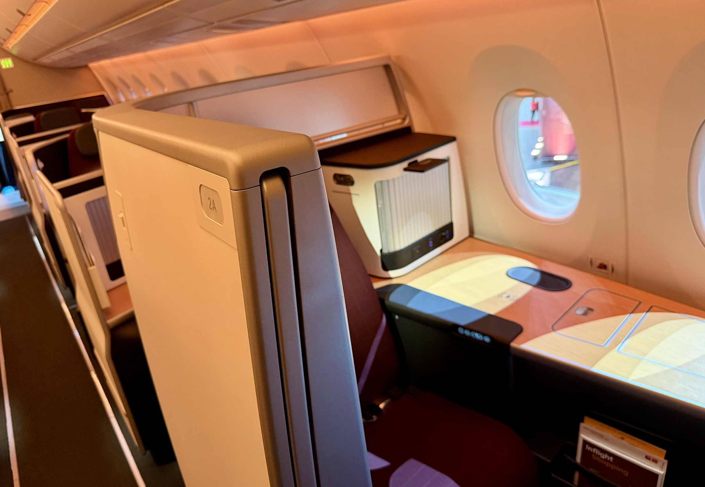 SWISS A350 business class suite with doors