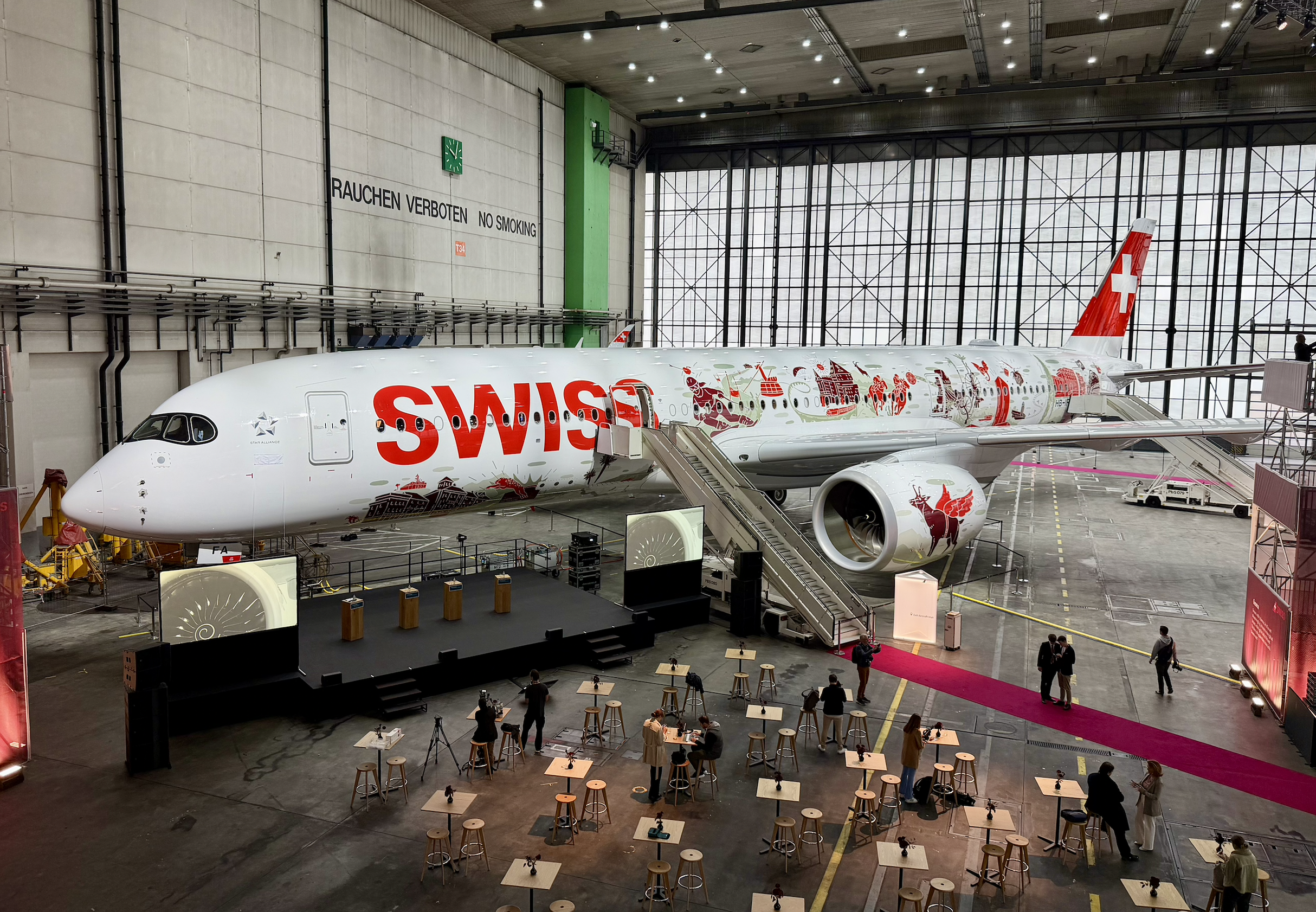 SWISS A350 aerial view