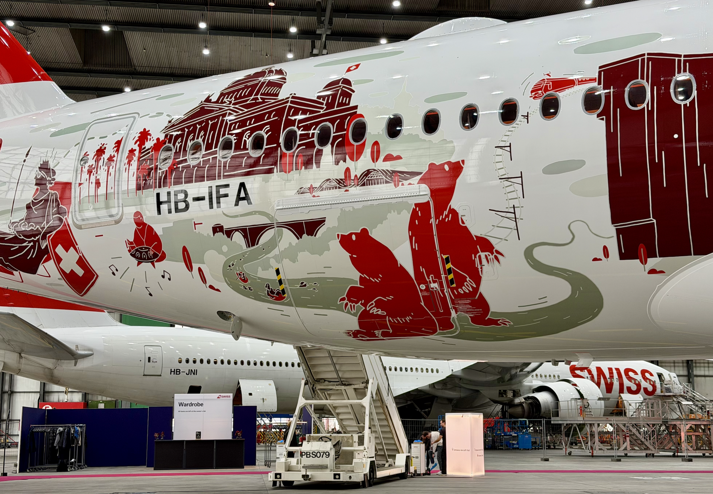 SWISS A350 registration, artwork.