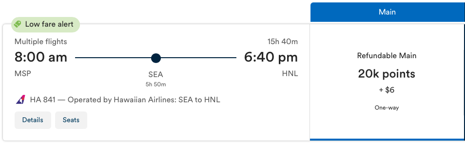 Minneapolis to Honolulu