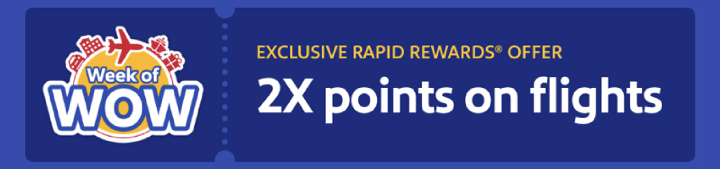 2X points Week of Wow promotion banner